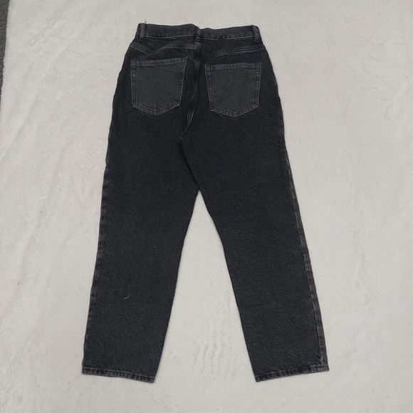 PacSun Jeans Womens Sz 27 Two Toned Black Denim High Rise Straight Button Fly - Picture 9 of 10